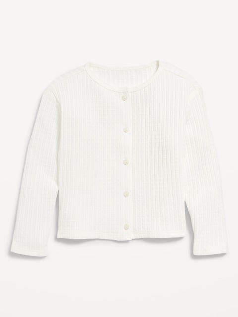 Button-Front Cardigan Sweater for Toddler Girls