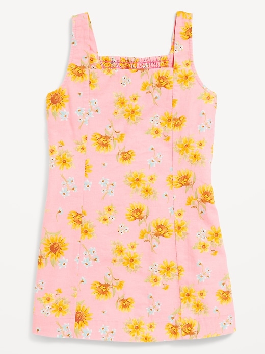 Image number 3 showing, Printed Sleeveless Linen-Blend Shift Dress for Girls