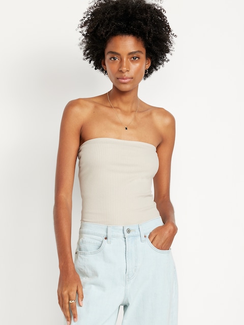 Ribbed Tube Top - Wish Bone
