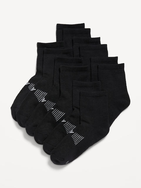 Quarter Crew Go-Dry Performance Socks 6-Pack for Boys - Blackjack