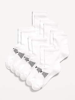Gender-Neutral Quarter Crew Go-Dry Socks 6-Pack for Kids