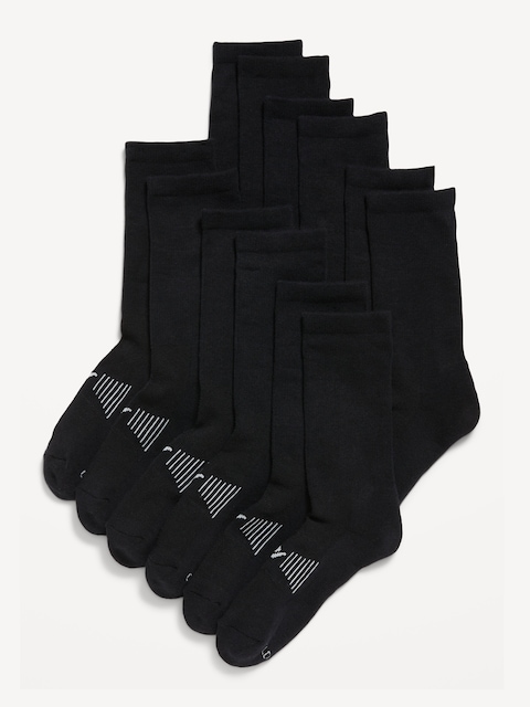Crew Go-Dry Performance Socks 6-Pack for Boys - Blackjack
