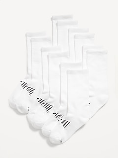 Gender-Neutral Crew Go-Dry Socks 6-Pack for Kids