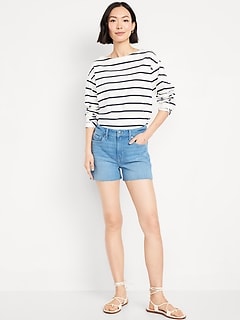 High-Waisted OG Jean Cut-Off Shorts -- 3-inch inseam
