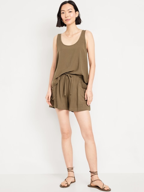 High-Waisted Playa Shorts -- 3.5-inch inseam - Kombu