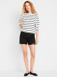 Image number 1 showing, High-Waisted OG Jean Cut-Off Shorts -- 5-inch inseam