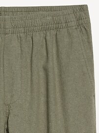 90's Straight Linen-Blend Pants