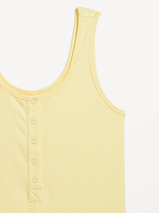 Image number 9 showing, Rib Henley Pajama Romper