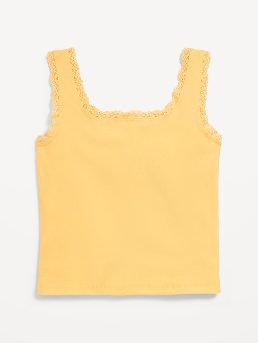 Image number 3 showing, Fitted Button-Front Ribbed Tank Top for Girls