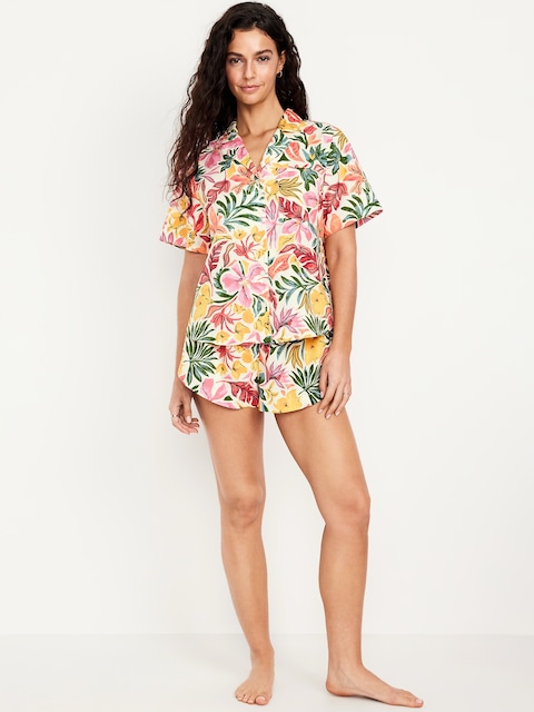 Poplin Pajama Short Set