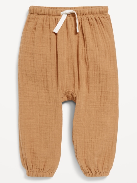 Double-Weave Jogger Pants for Baby - Belgian Waffle
