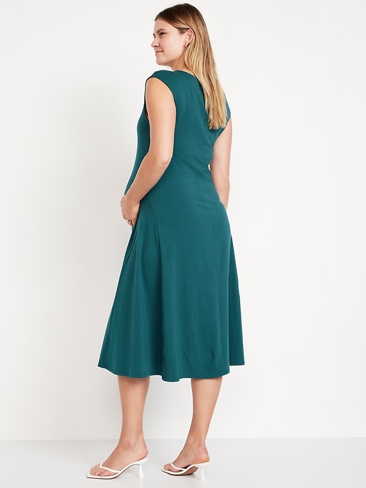 Image number 5 showing, Maternity Fit and Flare Midi Dress