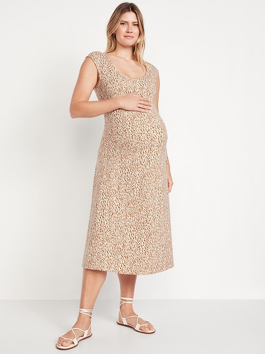 Image number 8 showing, Maternity Fit and Flare Midi Dress