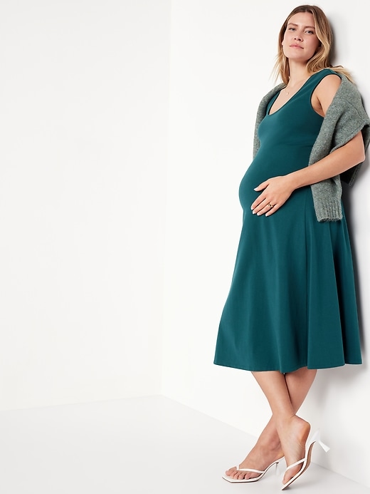 Image number 6 showing, Maternity Fit and Flare Midi Dress