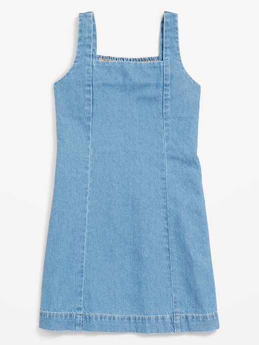 Image number 3 showing, Sleeveless Jean Shift Dress for Girls