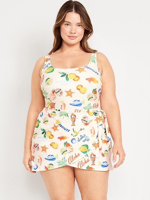 Image number 5 showing, Side-Tie Swim Dress