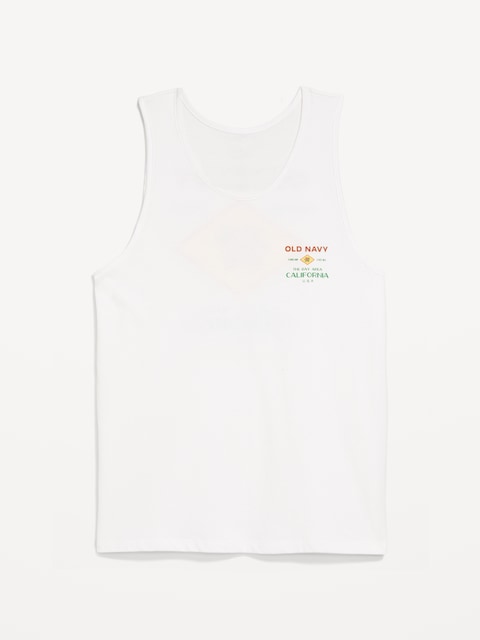 Logo Graphic Tank Top - White Lilies