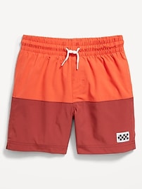 Image number 1 showing, Color-Block Swim Trunks for Boys