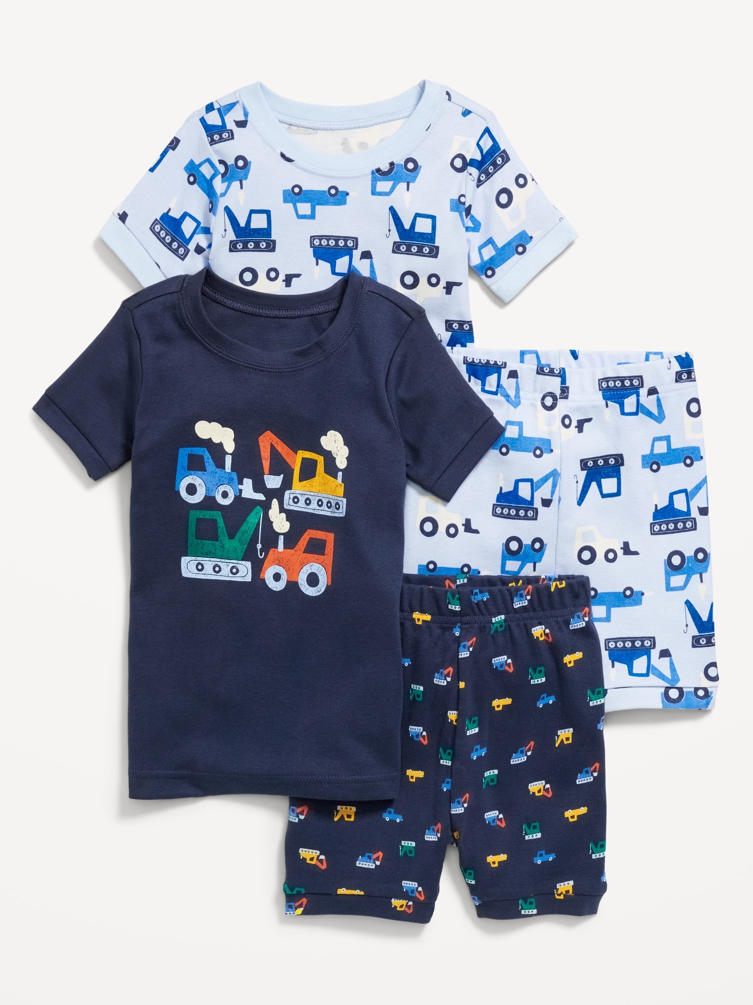 Snug-Fit Graphic Pajama 4-Piece Set for Toddler & Baby