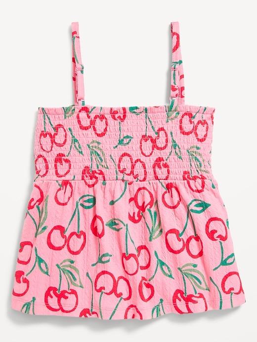 Image number 3 showing, Printed Smocked Jacquard-Knit Cami Top for Girls