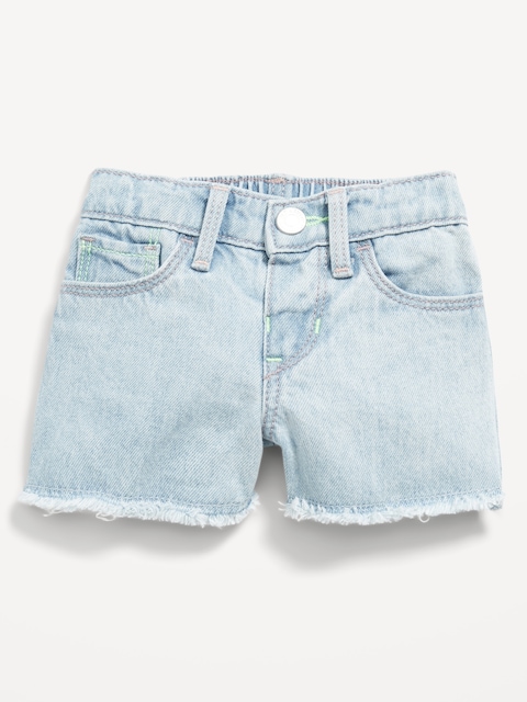 Frayed-Hem Jean Shorts for Baby - Light Wash