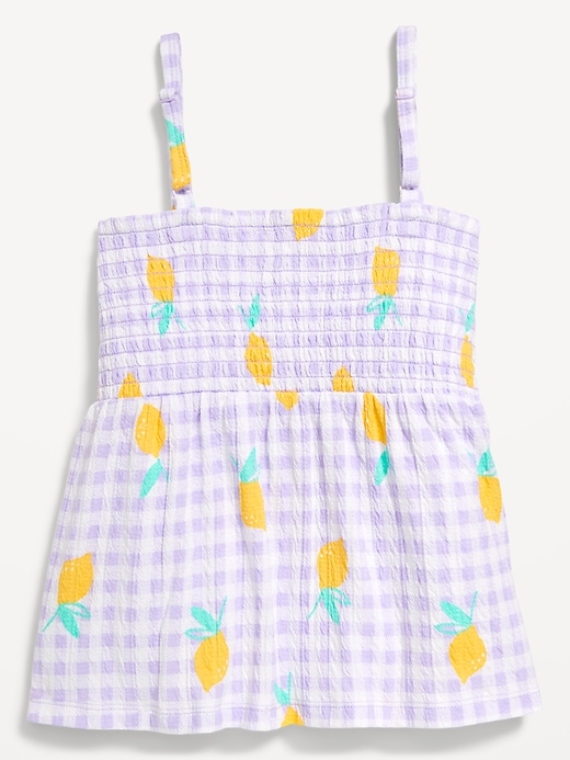 Image number 3 showing, Printed Smocked Jacquard-Knit Cami Top for Girls