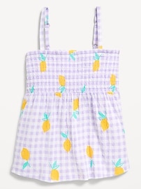 Image number 2 showing, Printed Smocked Jacquard-Knit Cami Top for Girls