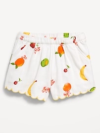 Image number 4 showing, Printed Double-Weave Scallop-Trim Shorts for Girls