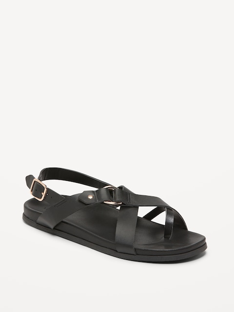 Strappy O-Ring Sandals - Black Jack