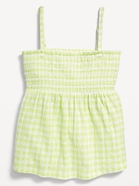 Image number 2 showing, Printed Smocked Jacquard-Knit Cami Top for Girls