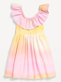 Image number 2 showing, Sleeveless Ruffled Fit and Flare Dress for Toddler Girls