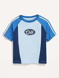 Image number 1 showing, Oversized Color-Block Graphic T-Shirt for Toddler Boys