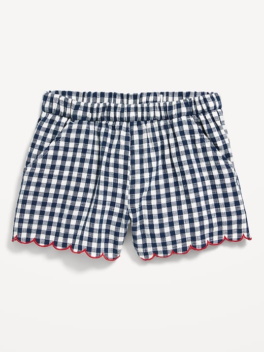 Image number 4 showing, Printed Double-Weave Scallop-Trim Shorts for Girls