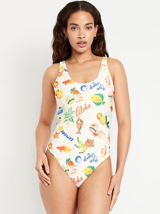 Image number 1 showing, Matte One-Piece Swimsuit