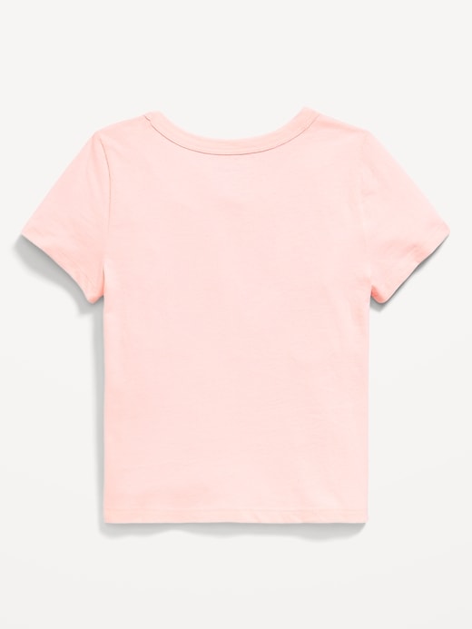 Image number 3 showing, Fitted Short-Sleeve Licensed Graphic T-Shirt for Girls