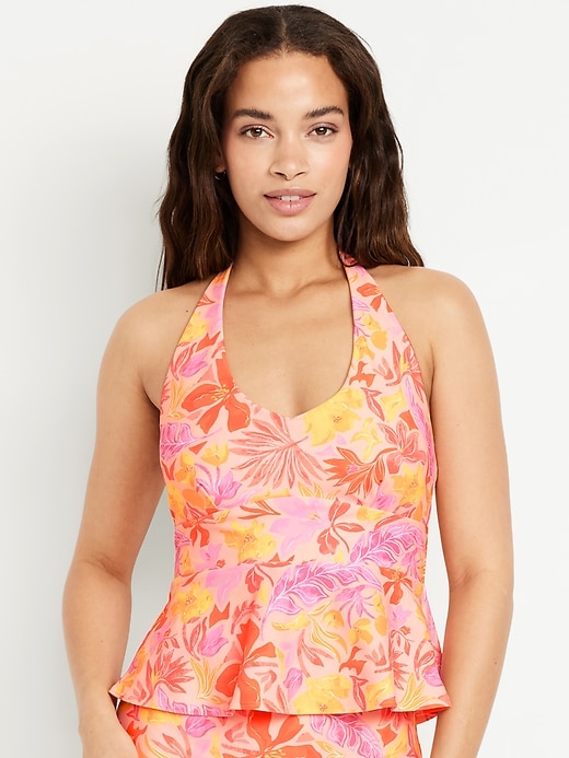 Image number 1 showing, Matte Tankini Swim Top