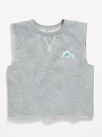 Image number 1 showing, Oversized Sleeveless Fleece Graphic Top for Toddler Boys