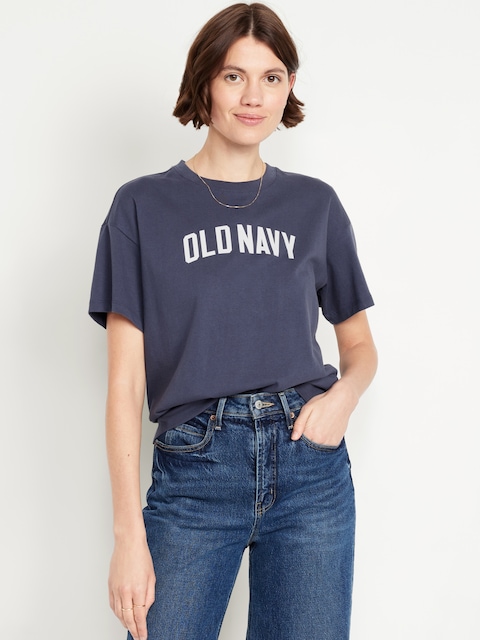 Vintage Crew-Neck Logo-Graphic T-Shirt - Volcanic Glass