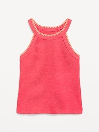 Image number 1 showing, Fitted Halter Tank Top for Toddler Girls