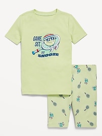 Image number 1 showing, Printed Snug-Fit Pajama Set for Boys