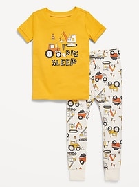 Image number 1 showing, Unisex "I Dig Sleep" Pajama Set for Toddler & Baby