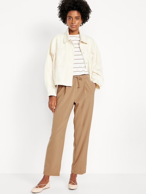 High-Waisted Billie Straight Ankle Trouser