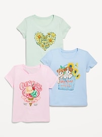 Image number 1 showing, Short-Sleeve Graphic T-Shirt 3-Pack for Girls