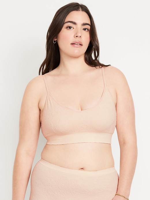 Image number 5 showing, Seamless Lace Longline Bralette