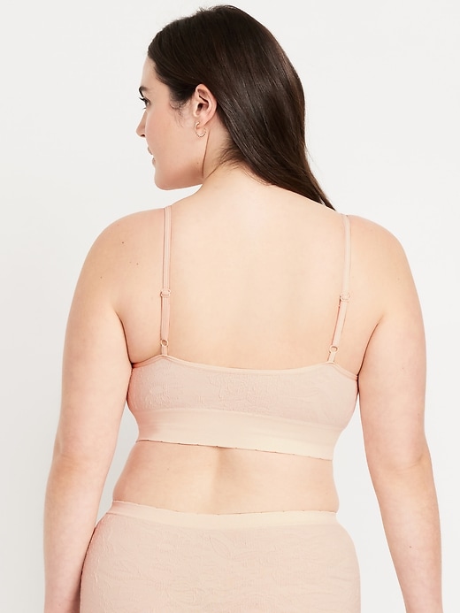 Image number 6 showing, Seamless Lace Longline Bralette