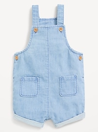 Image number 1 showing, Pocket Jean Shortalls for Baby
