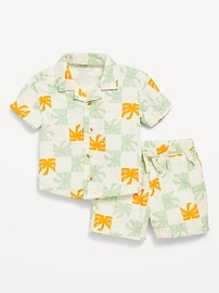Image number 2 showing, Printed Double-Weave Shirt and Shorts Set for Baby