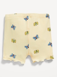 Image number 2 showing, Ribbed Lettuce-Edge Biker Shorts for Baby