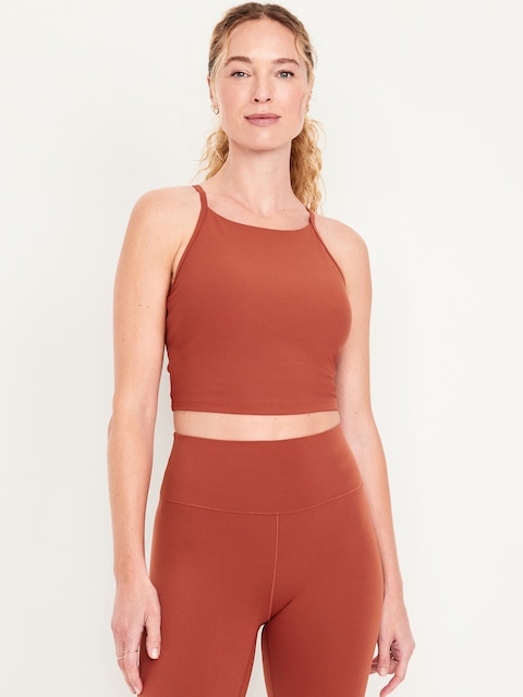 Light Support StudioSmooth Longline Sports Bra - Cherry Birch