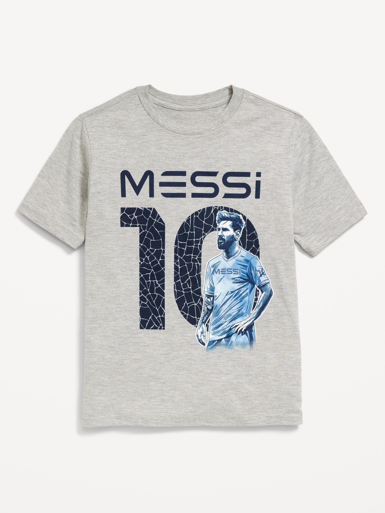 Футболка Old Navy Messi™ Graphic T-Shirt для мальчиков, цвет: Серый — фото 2